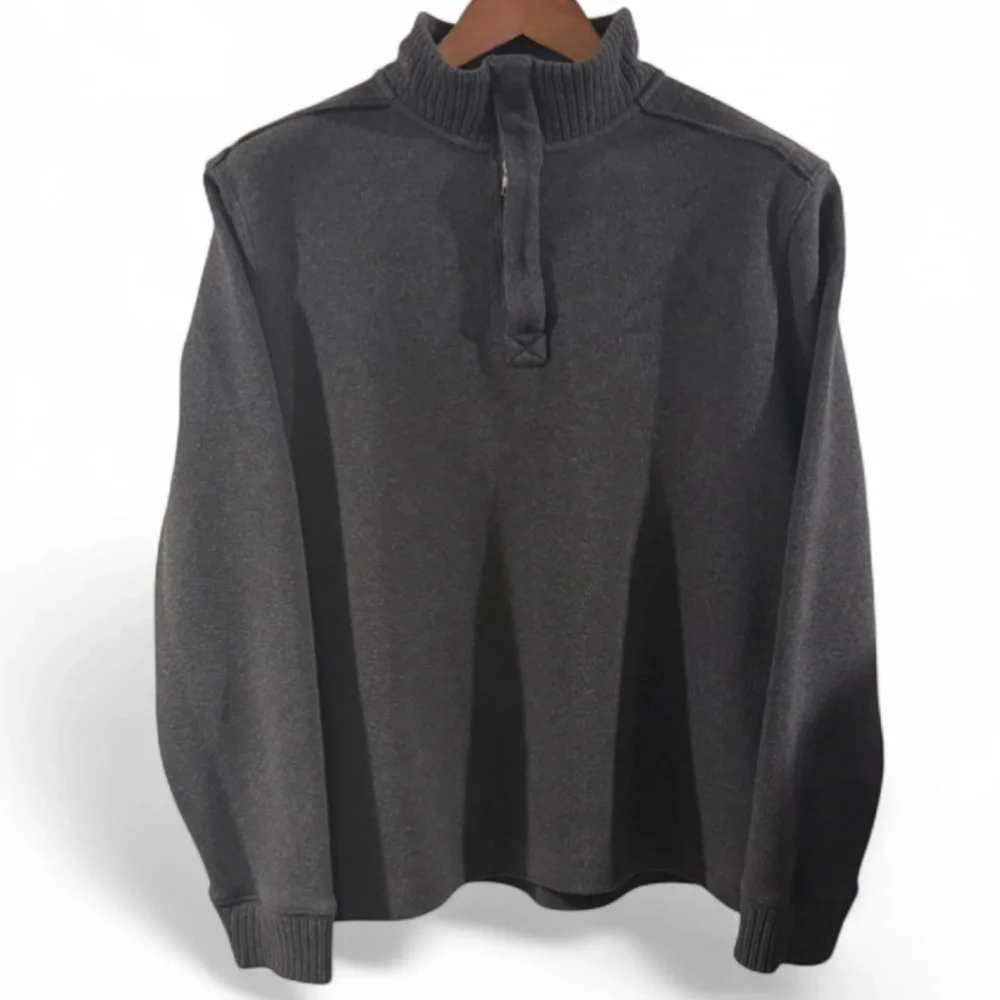 Banana Republic Charcoal Zip-Up Sweater Size Men’s Large